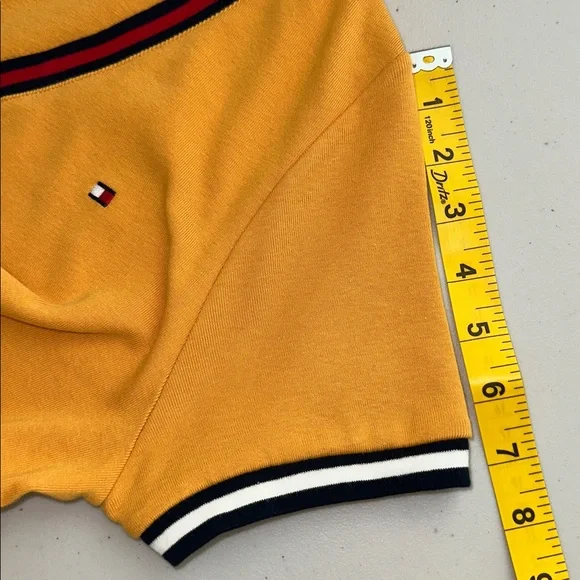 TOMMY HILFIGER Mustard V-Neck Dress. - Picture 10 of 13